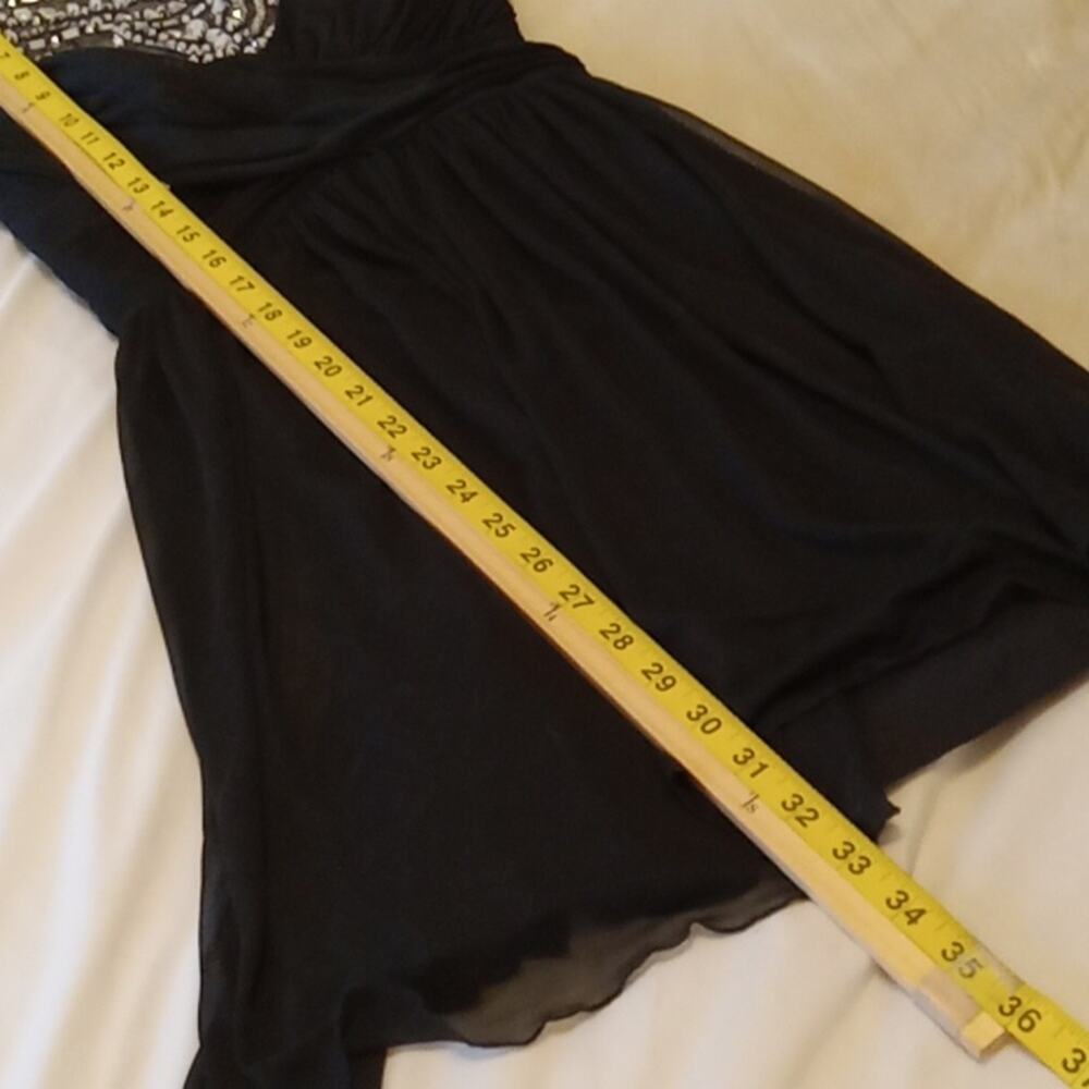B. Darlin Womens Size 5/6 Black Gemmed Party Formal Dress. Juniors - Picture 7 of 8